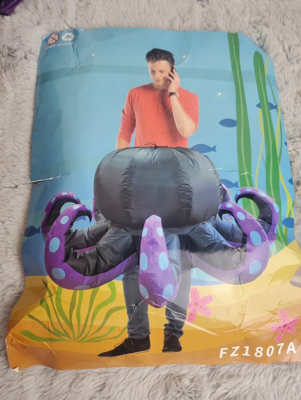 Inflatable Octopus Costume Ursula Costume Unisex Halloween One Size Fits Most